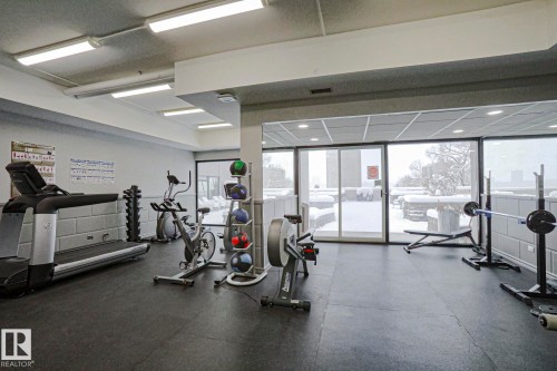702 9923 103 Street, Edmonton, AB - Indoor Photo Showing Gym Room