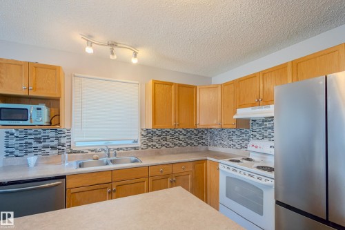 28 4350 23 Street, Edmonton, AB - Indoor Photo Showing Kitchen With Double Sink