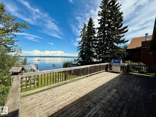 8 Lake Avenue, Rural Wetaskiwin County, AB - Outdoor With Body Of Water With Deck Patio Veranda