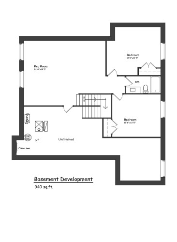 View of room layout - 4112 Ginsburg Place, Edmonton, AB - Other
