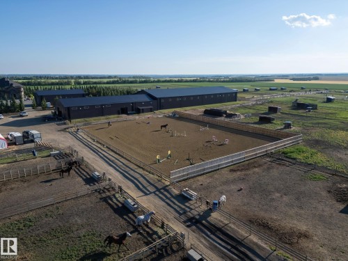 Aerial view of property and surrounding area - 53524 Range Road 263A, Rural Sturgeon County, AB - Outdoor With View