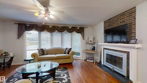 12203 149 Avenue, Edmonton, AB - Indoor Photo Showing Living Room With Fireplace