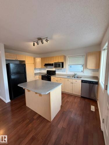 2439 28B Avenue, Edmonton, AB - Indoor Photo Showing Kitchen With Double Sink