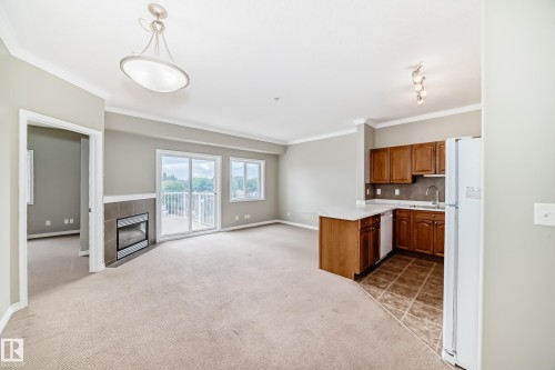 423 8528 82 Avenue, Edmonton, AB - Indoor With Fireplace