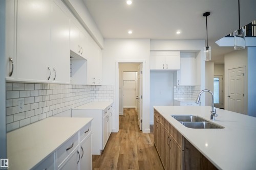 1323 11 Avenue, Edmonton, AB - Indoor Photo Showing Kitchen With Double Sink With Upgraded Kitchen
