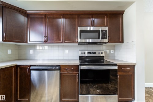 162 Desrochers Gate, Edmonton, AB - Indoor Photo Showing Kitchen With Stainless Steel Kitchen