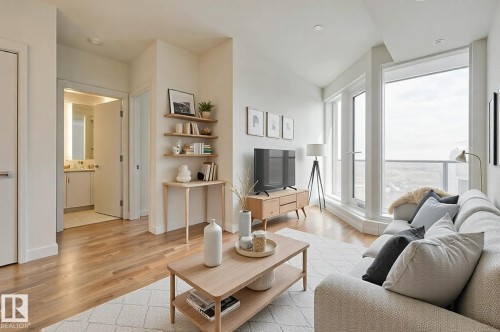 3704 10360 102 Street, Edmonton, AB - Indoor Photo Showing Living Room