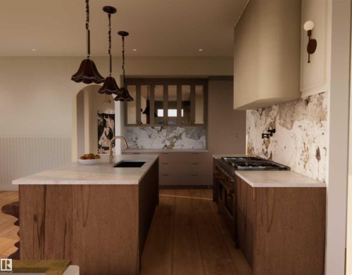 96 Edgefield Way, St. Albert, AB - Indoor Photo Showing Kitchen With Double Sink