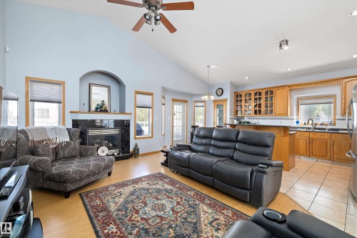 16403 88 Street, Edmonton, AB - Indoor Photo Showing Living Room With Fireplace