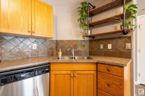 50 150 Edwards Drive, Edmonton, AB - Indoor Photo Showing Kitchen With Double Sink