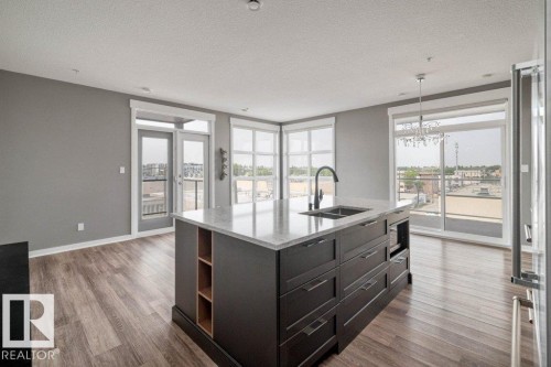 412 10518 113 Street, Edmonton, AB - Indoor Photo Showing Kitchen With Double Sink With Upgraded Kitchen