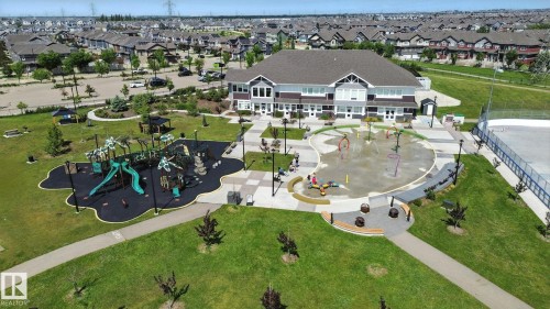 Aerial view of residential area featuring a recreational park - 5621 Hawthorn Way, Edmonton, AB - Outdoor With View