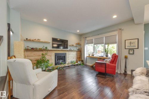 3721 Parker Court, Edmonton, AB - Indoor Photo Showing Living Room With Fireplace