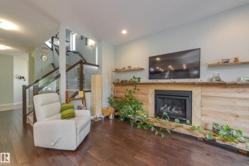 3721 Parker Court, Edmonton, AB - Indoor Photo Showing Living Room With Fireplace