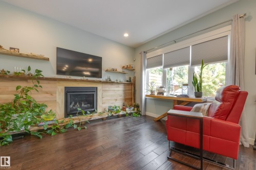 3721 Parker Court, Edmonton, AB - Indoor Photo Showing Living Room With Fireplace