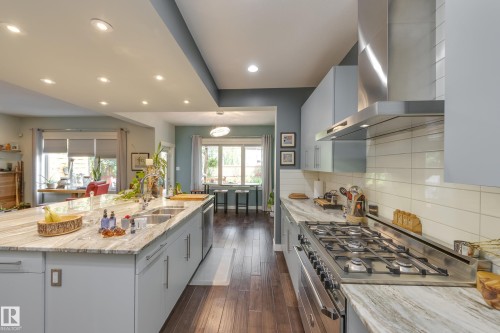 3721 Parker Court, Edmonton, AB - Indoor Photo Showing Kitchen With Upgraded Kitchen