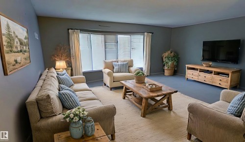 4904 19 Avenue, Edmonton, AB - Indoor Photo Showing Living Room