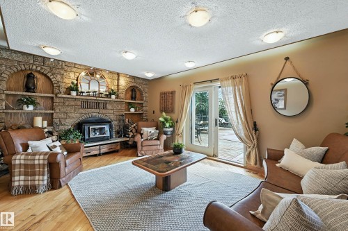 16815 41 Avenue, Edmonton, AB - Indoor Photo Showing Living Room With Fireplace