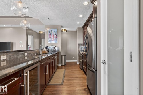 1904 9020 Jasper Avenue, Edmonton, AB - Indoor Photo Showing Kitchen With Upgraded Kitchen