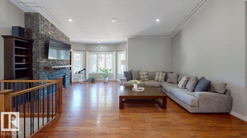 8125 B Twp Rd 482, Rural Brazeau County, AB - Indoor Photo Showing Living Room With Fireplace