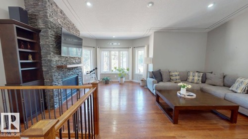 8125 B Twp Rd 482, Rural Brazeau County, AB - Indoor Photo Showing Living Room With Fireplace