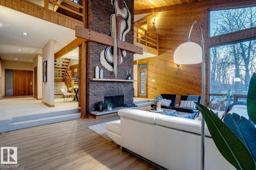18420 8A Avenue, Edmonton, AB - Indoor With Fireplace