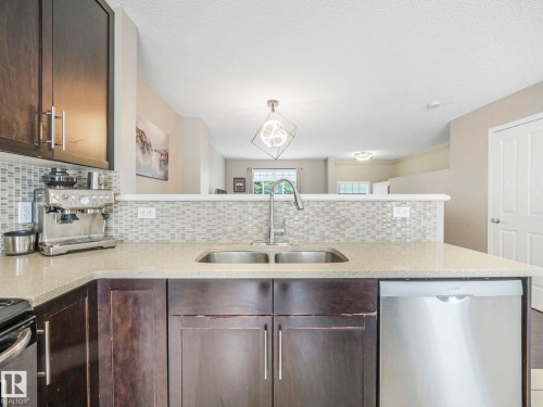 128 1804 70 Street, Edmonton, AB - Indoor Photo Showing Kitchen With Double Sink With Upgraded Kitchen