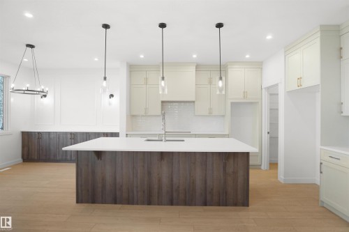 20608 27 Avenue, Edmonton, AB - Indoor Photo Showing Kitchen With Upgraded Kitchen