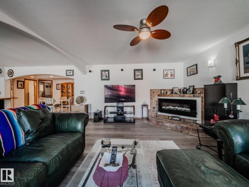 7824 165 Avenue, Edmonton, AB - Indoor Photo Showing Living Room With Fireplace