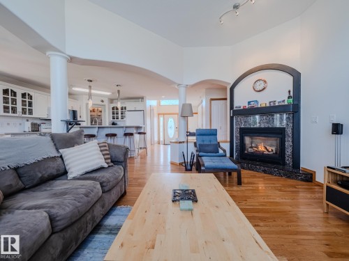 7824 165 Avenue, Edmonton, AB - Indoor Photo Showing Living Room With Fireplace