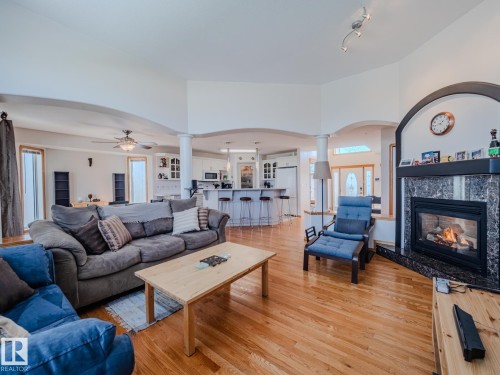 7824 165 Avenue, Edmonton, AB - Indoor Photo Showing Living Room With Fireplace