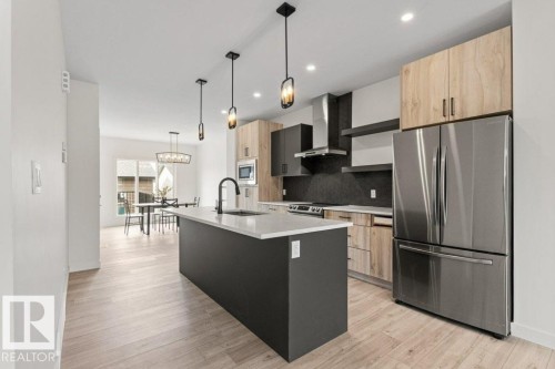 9826 158 Street, Edmonton, AB - Indoor Photo Showing Kitchen With Upgraded Kitchen