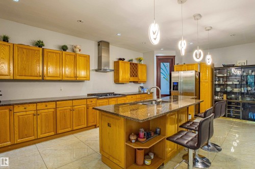 4103 Westcliff Heath Heath Sw, Edmonton, AB - Indoor Photo Showing Kitchen With Double Sink