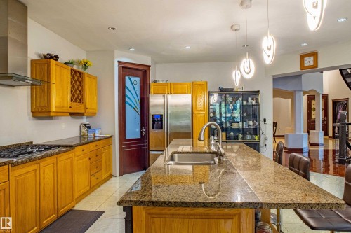 4103 Westcliff Heath Heath Sw, Edmonton, AB - Indoor Photo Showing Kitchen With Double Sink