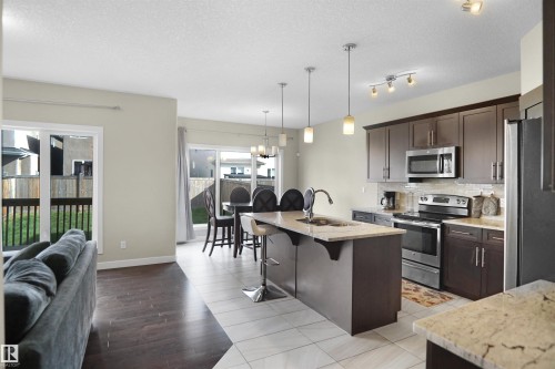 17007 62 Street, Edmonton, AB - Indoor Photo Showing Kitchen With Stainless Steel Kitchen With Double Sink With Upgraded Kitchen