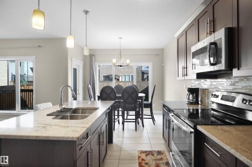 17007 62 Street, Edmonton, AB - Indoor Photo Showing Kitchen With Double Sink With Upgraded Kitchen