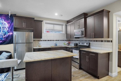 17007 62 Street, Edmonton, AB - Indoor Photo Showing Kitchen With Stainless Steel Kitchen