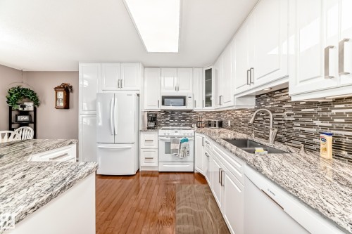 229 Warwick Road, Edmonton, AB - Indoor Photo Showing Kitchen With Double Sink With Upgraded Kitchen