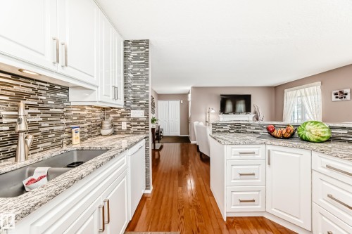 229 Warwick Road, Edmonton, AB - Indoor Photo Showing Kitchen With Double Sink With Upgraded Kitchen