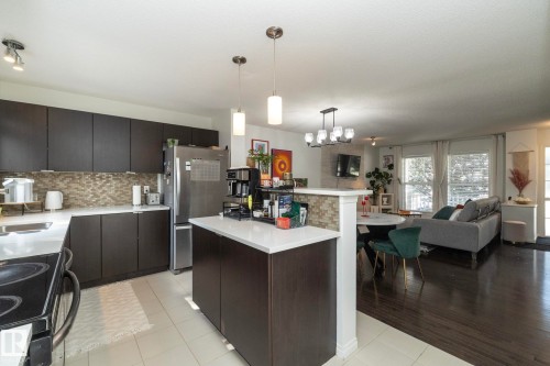 7409 22 Ave, Edmonton, AB - Indoor Photo Showing Kitchen With Double Sink With Upgraded Kitchen