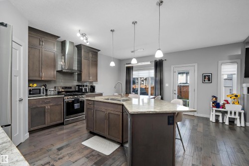 9852 224 Street, Edmonton, AB - Indoor Photo Showing Kitchen With Double Sink With Upgraded Kitchen