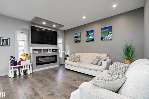 9852 224 Street, Edmonton, AB - Indoor Photo Showing Living Room With Fireplace