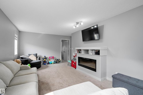 9852 224 Street, Edmonton, AB - Indoor Photo Showing Living Room With Fireplace