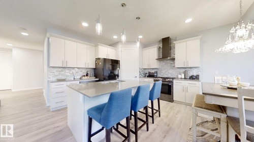 215 Glenridding Ravine Road, Edmonton, AB - Indoor Photo Showing Kitchen With Upgraded Kitchen