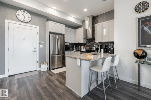 505, 1316 Windermere Wy Sw, Edmonton, AB - Indoor Photo Showing Kitchen With Stainless Steel Kitchen With Upgraded Kitchen