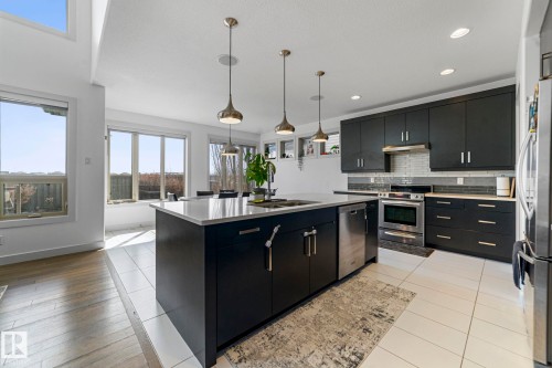 3695 Allan Drive, Edmonton, AB - Indoor Photo Showing Kitchen With Upgraded Kitchen