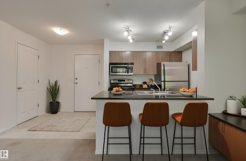 303 530 Watt Boulevard, Edmonton, AB - Indoor Photo Showing Kitchen With Double Sink