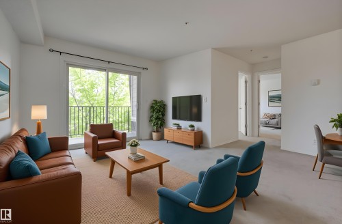 303 530 Watt Boulevard, Edmonton, AB - Indoor Photo Showing Living Room
