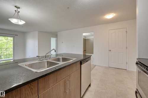 303 530 Watt Boulevard, Edmonton, AB - Indoor Photo Showing Kitchen With Double Sink