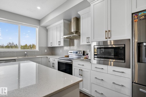 2171 51 Street, Edmonton, AB - Indoor Photo Showing Kitchen With Stainless Steel Kitchen With Upgraded Kitchen